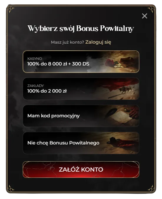 Casina - wybór bonusu